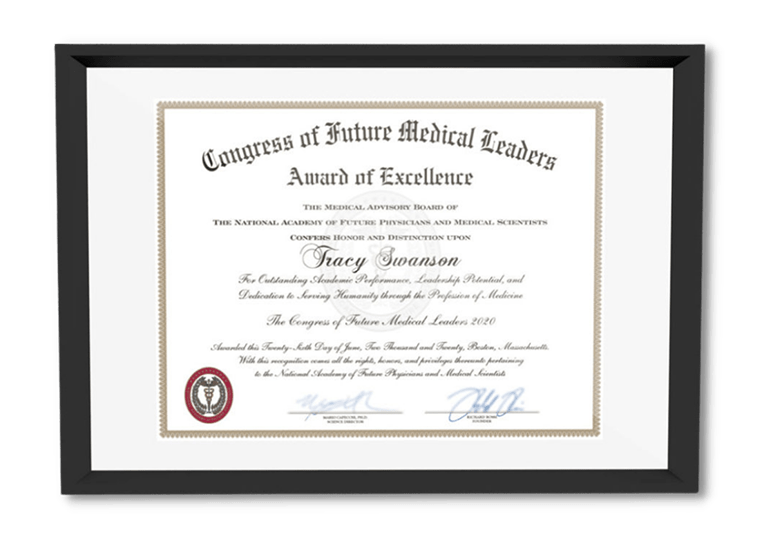 Congress of Future Medical Leaders Award of Excellence Congress of Future Medical Leaders Award of Excellence