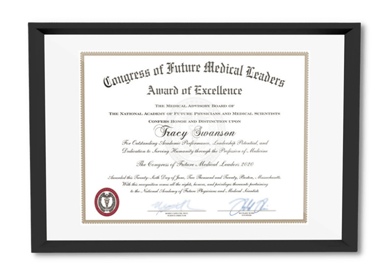 Congress of Future Medical Leaders Award of Excellence